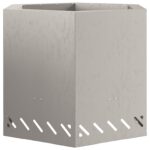 vidaXL Nezafajčený ohnisko hexagonálne 58x58x51 cm z ocele odolnej voči poveternostným vplyvom – Obrázok 4