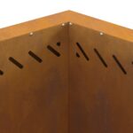 vidaXL Nezafajčený ohnisko hexagonálne 58x58x51 cm z ocele odolnej voči poveternostným vplyvom – Obrázok 7