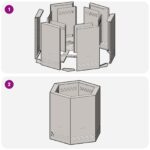 vidaXL Bezdymový ohnisko hexagonálne 48x48x51 cm z weathering ocele – Obrázok 11
