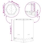 vidaXL Bezdymový ohnisko hexagonálne 48x48x51 cm z weathering ocele – Obrázok 12