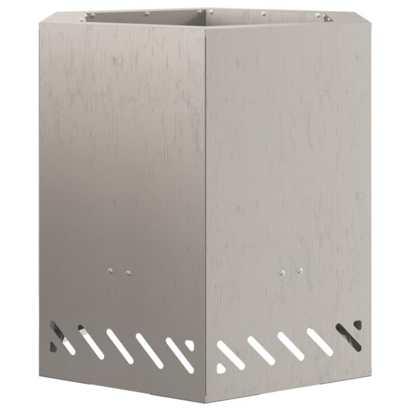 vidaXL Bezdymový ohnisko hexagonálne 48x48x51 cm z weathering ocele – Obrázok 4