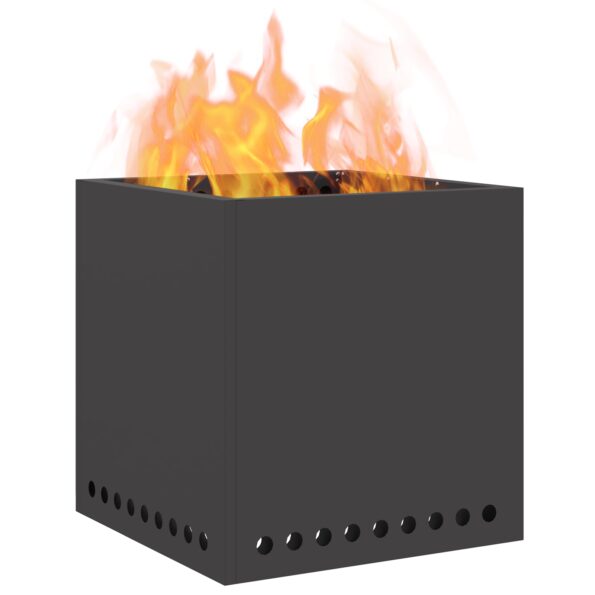 vidaXL Ohnisko bez dymu Štvorcové Čierne 48x48x50 cm Oceľ – Obrázok 3