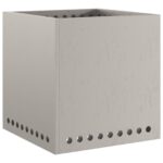 vidaXL Bezdymový oheňový kotol Štvorcový 48x48x50 cm Zvetraná oceľ – Obrázok 4