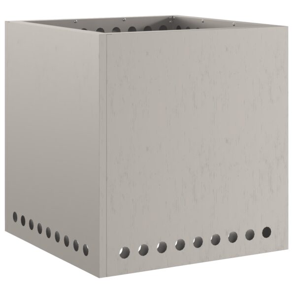 vidaXL Bezdymový oheňový kotol Štvorcový 48x48x50 cm Zvetraná oceľ – Obrázok 4