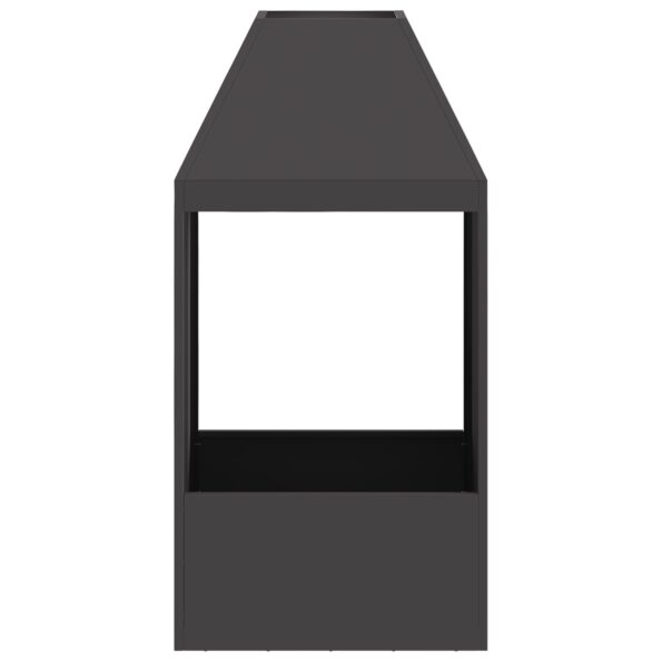 vidaXL Ohnisko Čierne 50x50x100 cm Oceľ – Obrázok 5