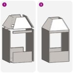 vidaXL Ohnisko Čierne 50x50x100 cm Oceľ – Obrázok 9