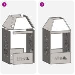 vidaXL Ohnisko 50x50x100 cm z odolnej ocele – Obrázok 11