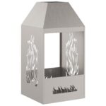 vidaXL Ohnisko 50x50x100 cm z odolnej ocele – Obrázok 4