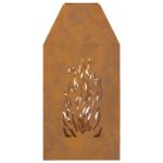vidaXL Ohnisko 50x50x100 cm z odolnej ocele – Obrázok 7