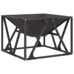vidaXL Ohnisko Štvorcové Čierne 50x50x35 cm Oceľ – Obrázok 2