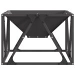 vidaXL Ohnisko Štvorcové Čierne 50x50x35 cm Oceľ – Obrázok 4