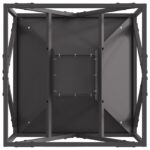 vidaXL Ohnisko Štvorcové Čierne 50x50x35 cm Oceľ – Obrázok 9