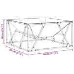 vidaXL Ohnisko Štvorcové 80x80x40 cm Zvané Oceli – Obrázok 12