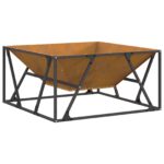 vidaXL Ohnisko Štvorcové 80x80x40 cm Zvané Oceli – Obrázok 2