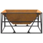 vidaXL Ohnisko Štvorcové 80x80x40 cm Zvané Oceli – Obrázok 5