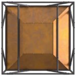 vidaXL Ohnisko Štvorcové 80x80x40 cm Zvané Oceli – Obrázok 9