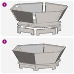 vidaXL Ohnisko Hexagonálne 75x75x28 cm Zvetraná Oceľ – Obrázok 12