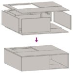 vidaXL Ohnisko s úložným priestorom na drevo 100x100x30 cm Zvátraná oceľ – Obrázok 11
