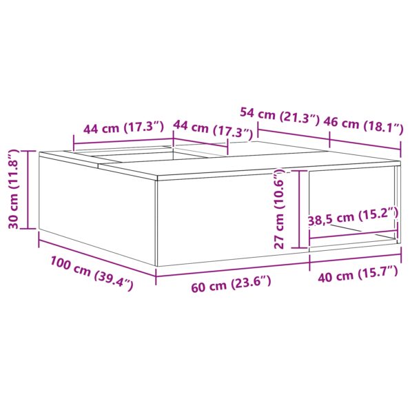 859001_12.jpg vidaXL Ohnisko s úložným priestorom na drevo 100x100x30 cm Zvátraná oceľ – Obrázok 12