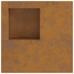 vidaXL Ohnisko s úložným priestorom na drevo 100x100x30 cm Zvátraná oceľ – Obrázok 8