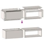 vidaXL Ohnisko s úložným priestorom na drevo 160x45x35 cm Zvetralá oceľ – Obrázok 11