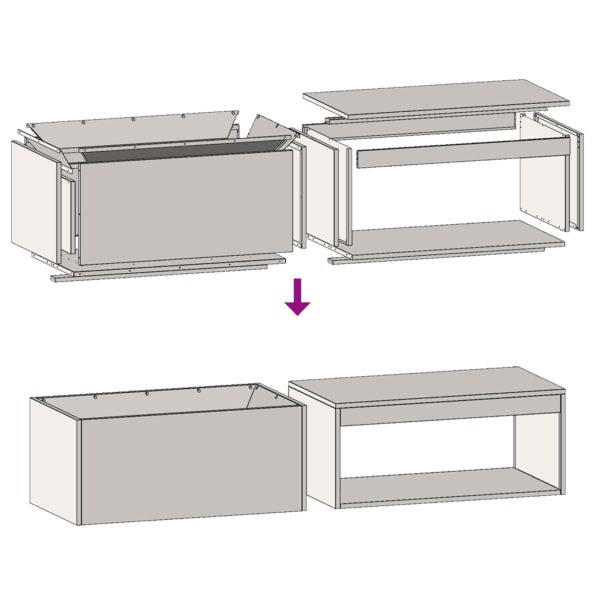 vidaXL Ohnisko s úložným priestorom na drevo 160x45x35 cm Zvetralá oceľ – Obrázok 11