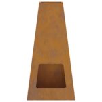 vidaXL Ohnisko 50x35x100 cm Zvetraná oceľ – Obrázok 6