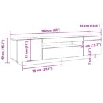 vidaXL TV stolík s LED svetlami, čierny dub, 160x35x40 cm, z inžinierskeho dreva – Obrázok 10