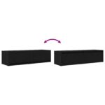 vidaXL TV skrinka čierna dub 100x31x25,5 cm z kompozitného dreva – Obrázok 12