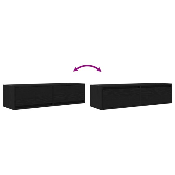 vidaXL TV skrinka čierna dub 100x31x25,5 cm z kompozitného dreva – Obrázok 12