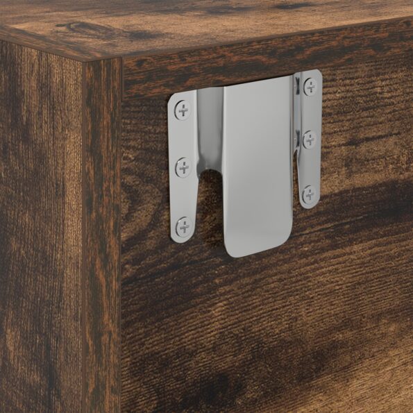 vidaXL TV skrinka dymový dub 100x31x25,5 cm kompozitné drevo – Obrázok 10