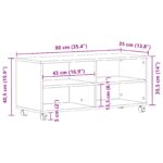vidaXL TV skrinka čierna 90x35x35 cm z inžinierskeho dreva – Obrázok 9