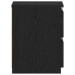 vidaXL Nočný stolík so zásuvkami Čierny Dub 30x30x40 cm – Obrázok 7