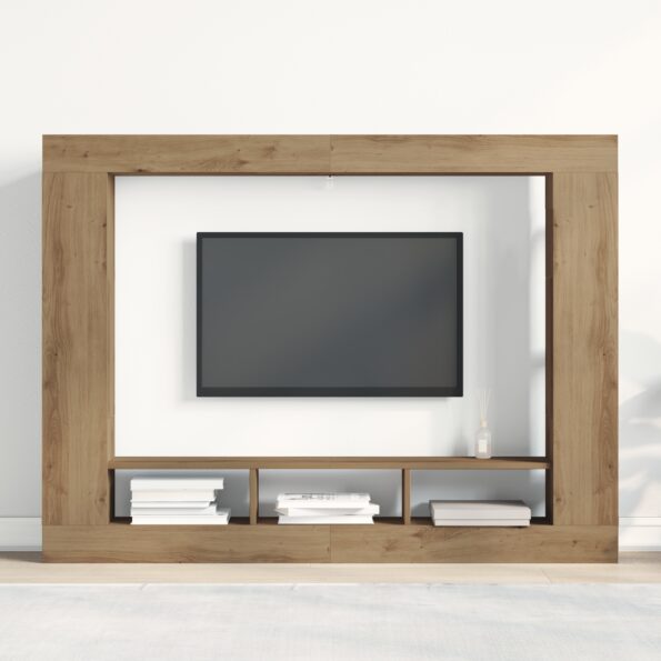 vidaXL TV skrinka na stenu Artisan Oak 152x22x113 cm – Obrázok 4
