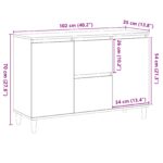 vidaXL Servírovacia skriňa Čierna Dub 101x35x60 cm Vyrobená z drevotriesky – Obrázok 10