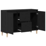 vidaXL Servírovacia skriňa Čierna Dub 101x35x60 cm Vyrobená z drevotriesky – Obrázok 5