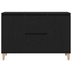 vidaXL Servírovacia skriňa Čierna Dub 101x35x60 cm Vyrobená z drevotriesky – Obrázok 7