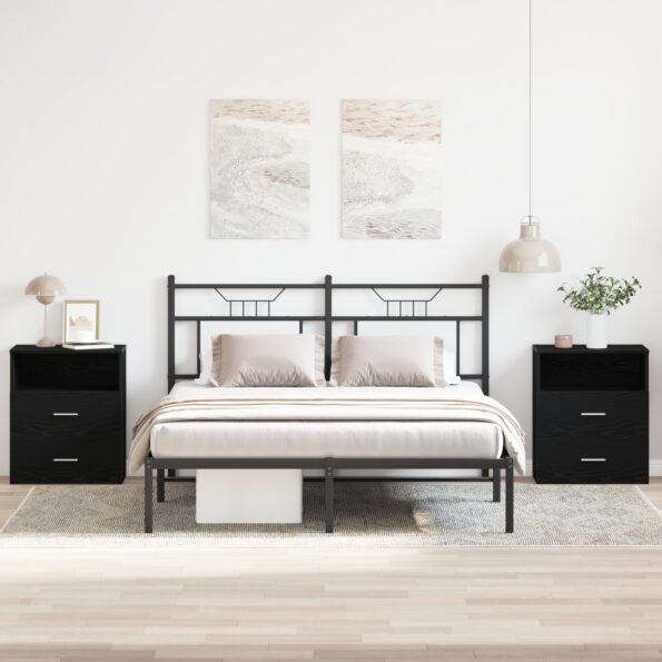 862052_1.jpg vidaXL Nočné stolíky 2 ks Čierna Dub 50x32x60 cm Kompozitné drevo – Obrázok 1
