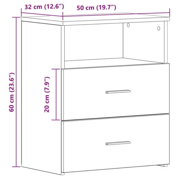 862052_12.jpg vidaXL Nočné stolíky 2 ks Čierna Dub 50x32x60 cm Kompozitné drevo – Obrázok 12