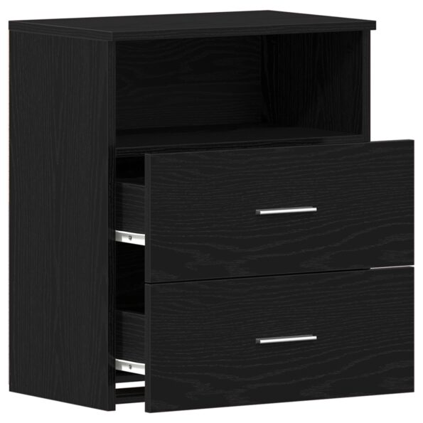 862052_5.jpg vidaXL Nočné stolíky 2 ks Čierna Dub 50x32x60 cm Kompozitné drevo – Obrázok 5