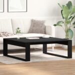 vidaXL Coffee Table Čierna Dub 100x100x35 cm Kompozitné drevo