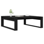 vidaXL Coffee Table Čierna Dub 100x100x35 cm Kompozitné drevo – Obrázok 3