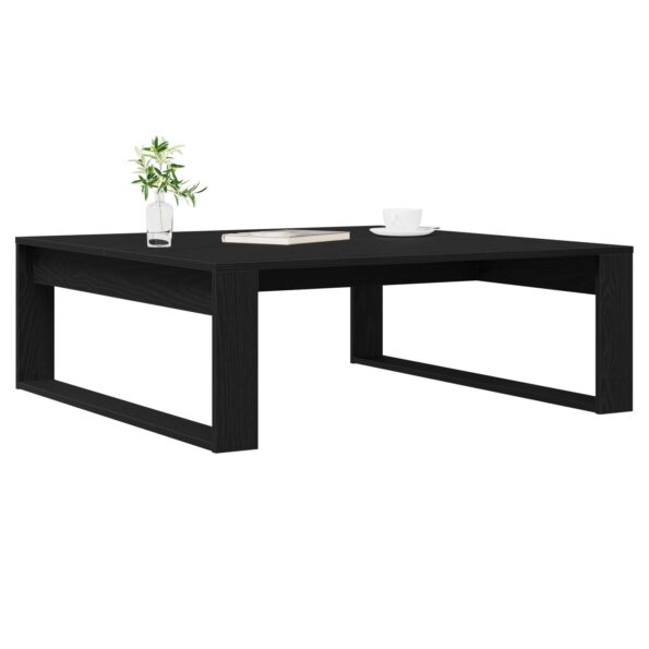 vidaXL Coffee Table Čierna Dub 100x100x35 cm Kompozitné drevo – Obrázok 3