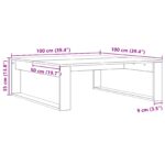 vidaXL Coffee Table Čierna Dub 100x100x35 cm Kompozitné drevo – Obrázok 9
