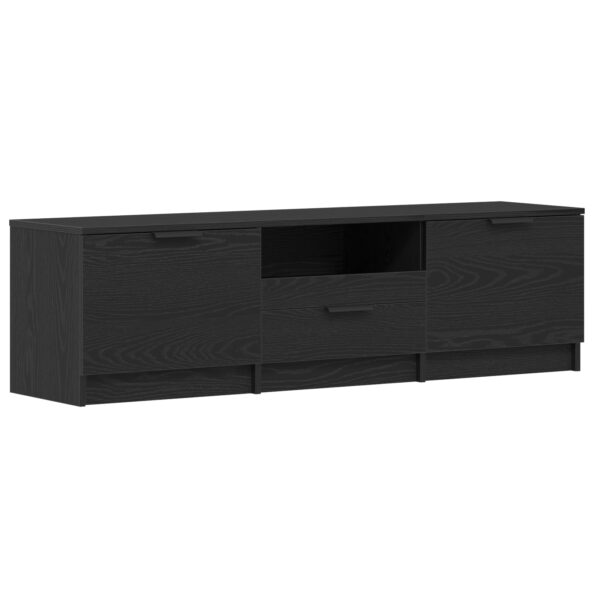 vidaXL TV skrinka - Čierna dub - 140x35x40 cm - Vyrobené z inžinierskeho dreva – Obrázok 2