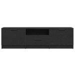 vidaXL TV skrinka - Čierna dub - 140x35x40 cm - Vyrobené z inžinierskeho dreva – Obrázok 7