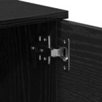 vidaXL TV skrinka - Čierna dub - 140x35x40 cm - Vyrobené z inžinierskeho dreva – Obrázok 9