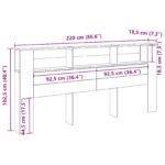 vidaXL Čelo postele Kancelária Artisan Dub 220x18,5x104,5 cm – Obrázok 9