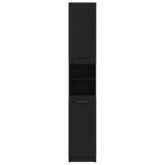 vidaXL Čierna Dubová Kúpeľňová Skrinka - 32x34x188.5 cm – Obrázok 6