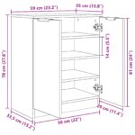 vidaXL Skriňa na topánky čierny dub 59x35x70 cm z dreveného materiálu – Obrázok 10